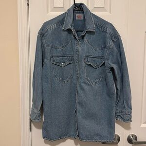 Levi's Light Blue Denim Button-Down Shirt Jacket